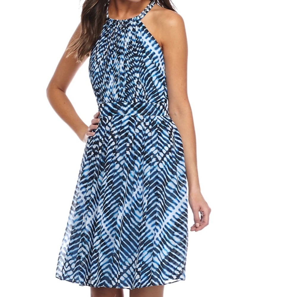Calvin Klein
Printed Fit and Flare Halter Dress